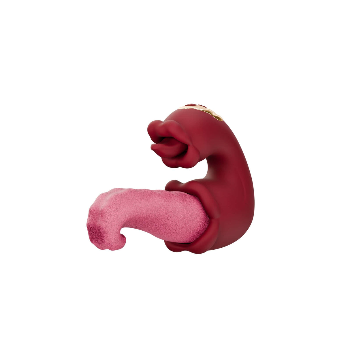 Wet Smooches Mouth Licking Tongue Vibrator featuring a tongue-like motion and vibration for pleasurable experiences.