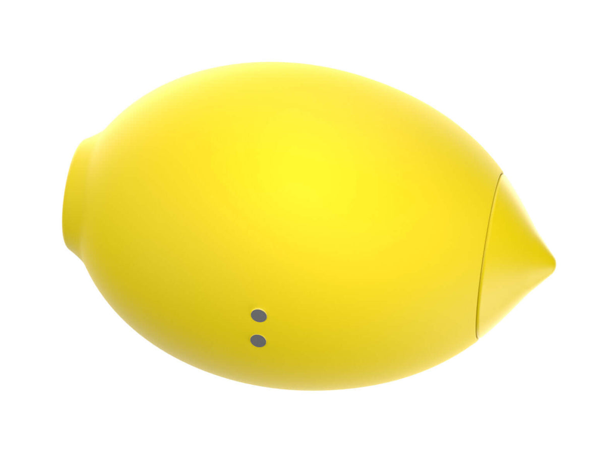 Lemonaire True Suction Massager Yellow, innovative lemon-shaped pleasure product for focused stimulation.