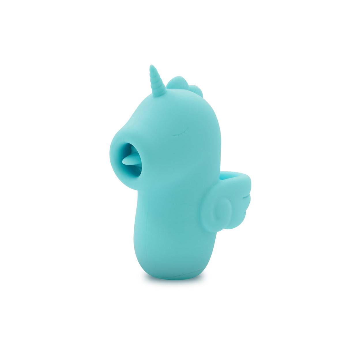 Unihorn Finger Vibe Tip N Tease Blue wearable vibrator for playful stimulation with a whimsical design.