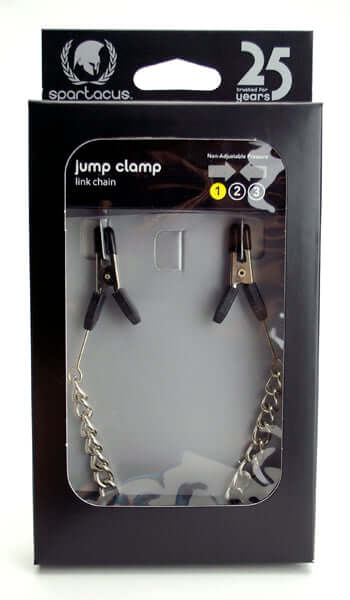 Spartacus Jump Cable Adjustable Clamps Link Chain packaging showcasing lightweight clamps and link chain design.