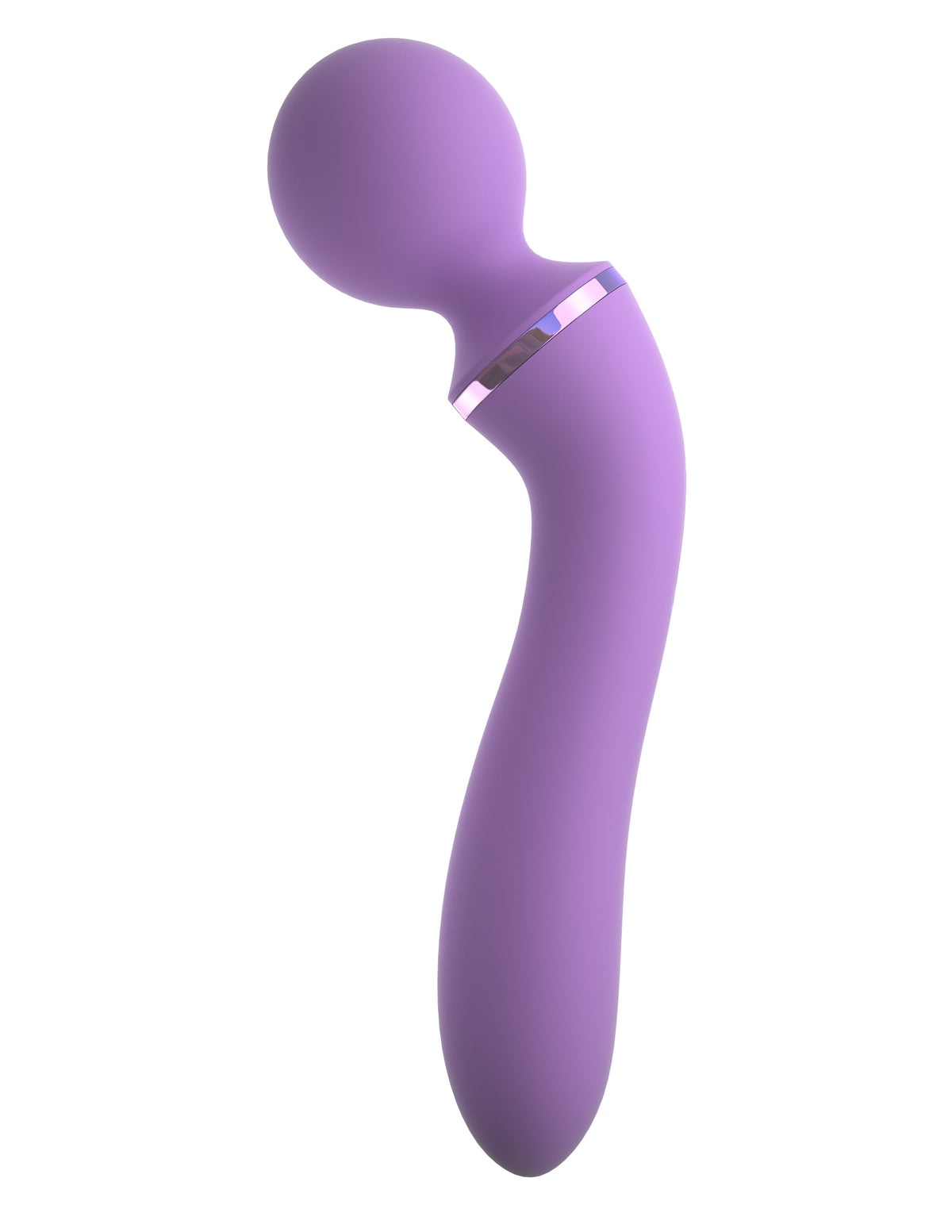 Fantasy For Her Duo Wand Massage-Her Silicone Purple massage wand vibrator with dual motors for diverse stimulation.