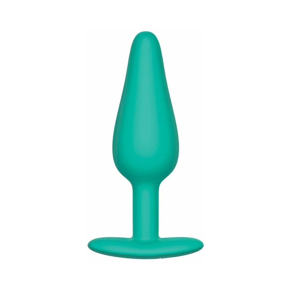 Me You Us Signature The Vibrating Plug Teal in a sleek teal color for enhanced anal play enjoyment.