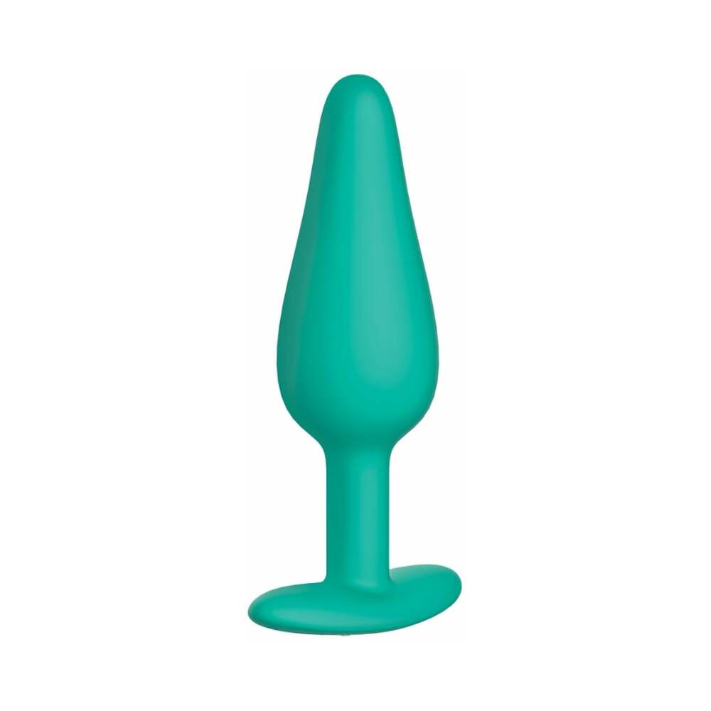 Me You Us Signature The Vibrating Plug Teal in sleek teal design for anal play.
