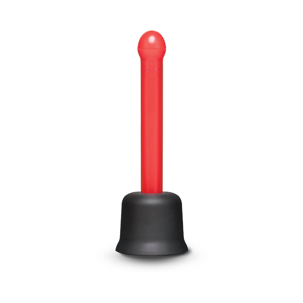 B-vibe Essentials Mini Travel Enema Set 30 Ml red anal douche with a flexible head and squeezable bulb for hygiene.