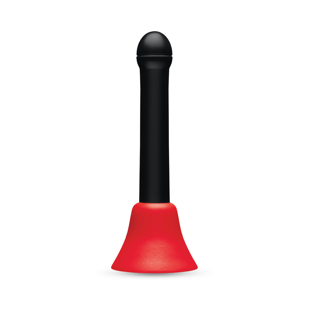 B-Vibe Essentials Hydrobulb Anal Douche 200 ml, black and red anal cleaning device, compact and easy to use.