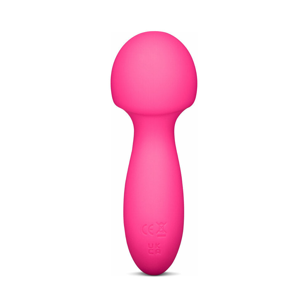 Together Spark On The Go Mini Wand Vibrator in vibrant pink, compact design for portable pleasure.