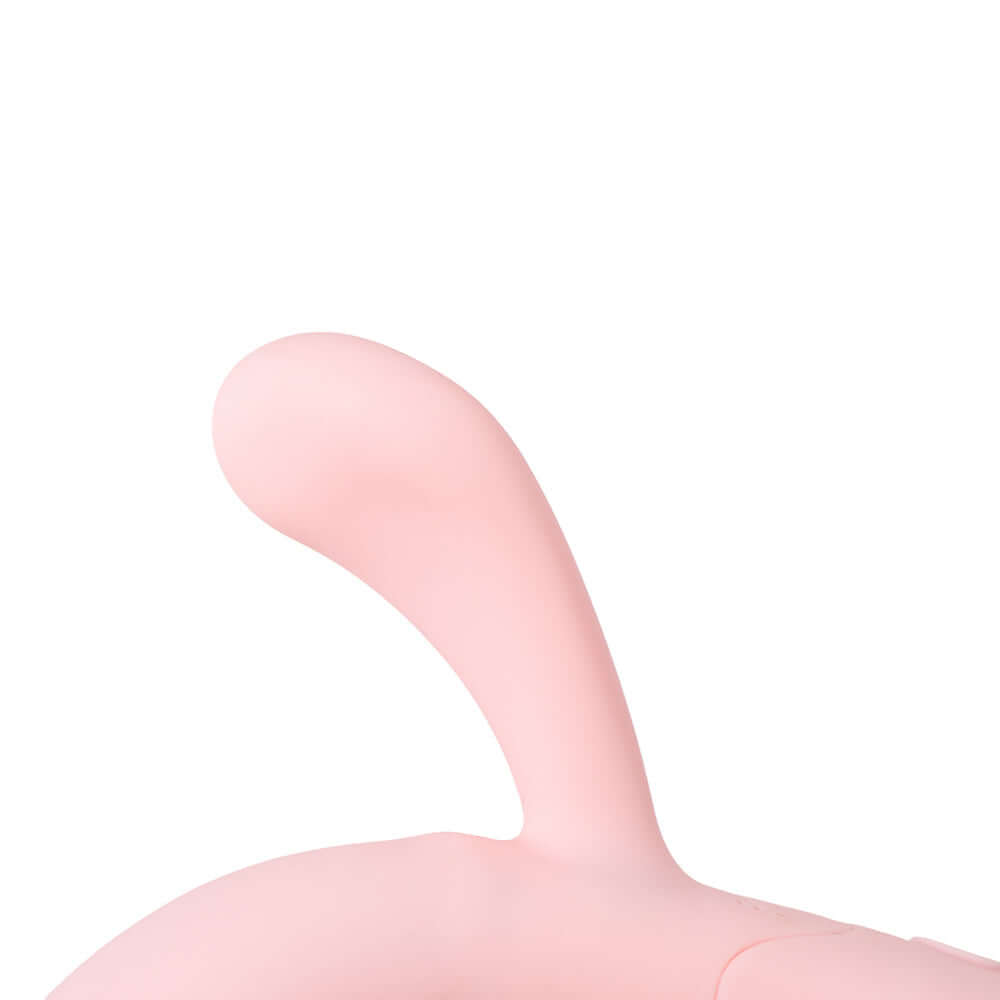 Camtoyz Flexicurve Ergonomic Rabbit Vibrator close-up view of the curved, soft pink design for dual stimulation.