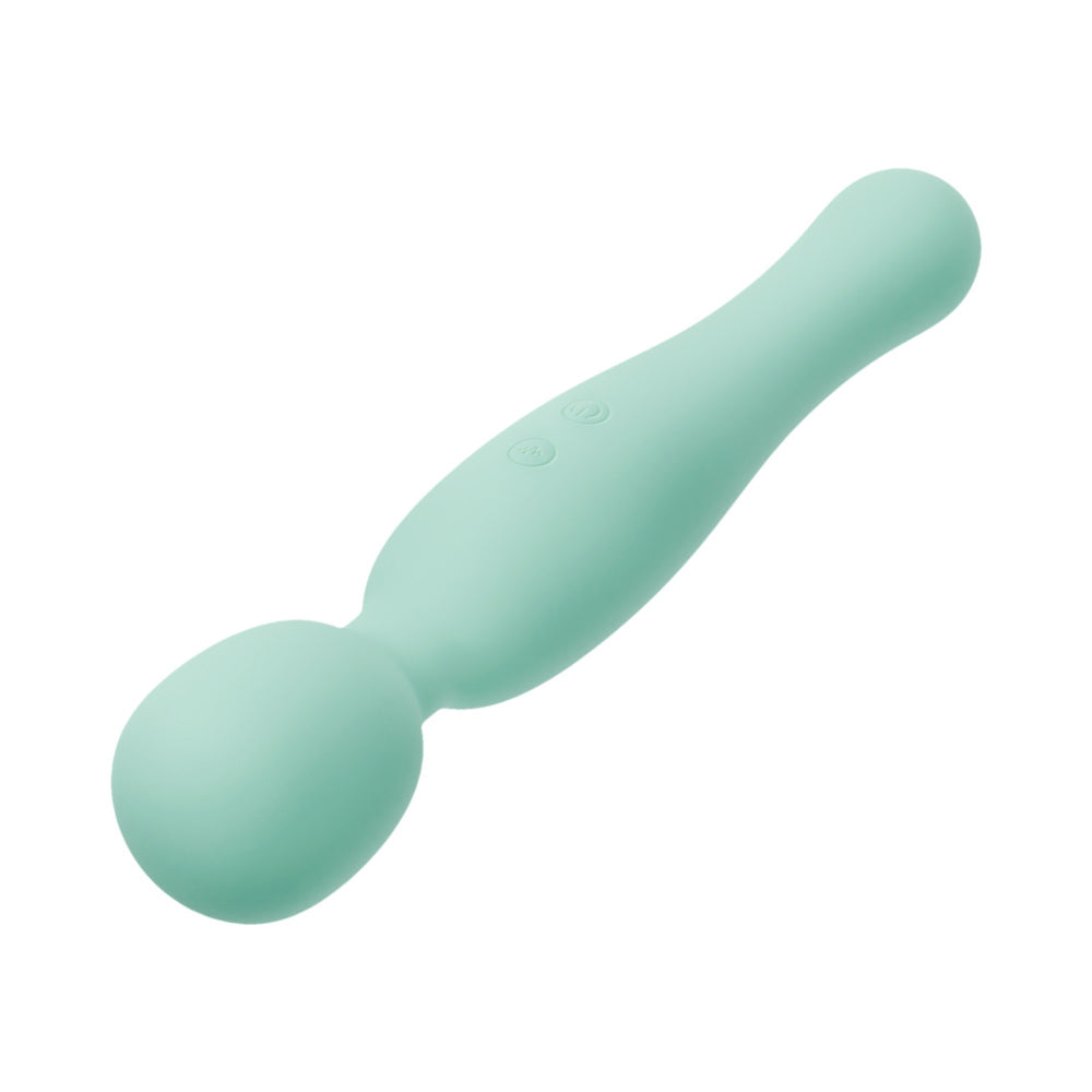 Blush Collection Amelia Massage Wand Seafoam in a soft seafoam green color, designed for G-spot and clitoral stimulation.