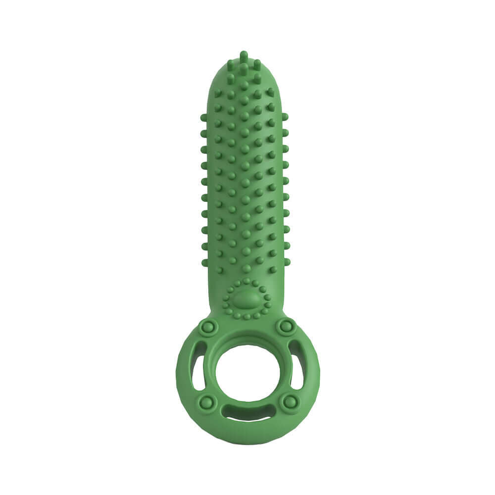Screaming O Ride The Pickle Pleasure Ring Green with textured surface for added stimulation and comfort.
