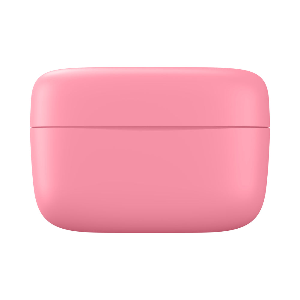 Womanizer Snap Clitoral Stimulator Crushed Berry charging case in a sleek pink design.