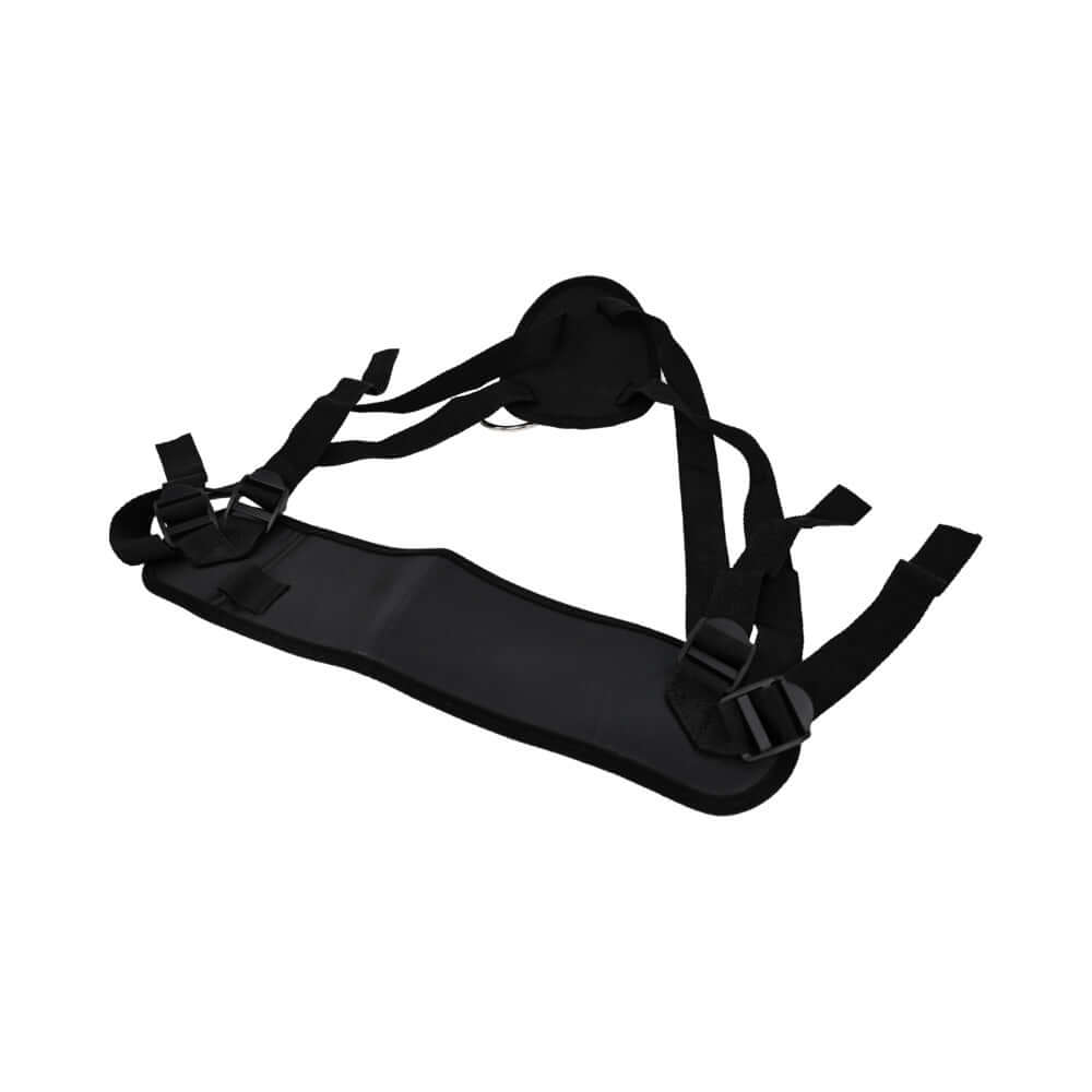 Adam & Eve Eve's Silicone Strap On Play 5-piece Set adjustable harness for strap-on play.