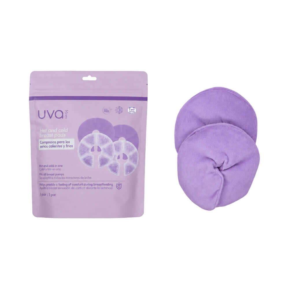 UVA Hot & Cold Breast Compresses Gel Packs for soothing relief during pregnancy and breastfeeding.