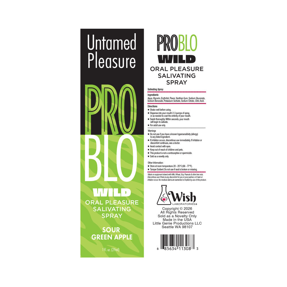 Problo Wild Mouthwatering Spray Sour Green Apple 1 oz - Image 2