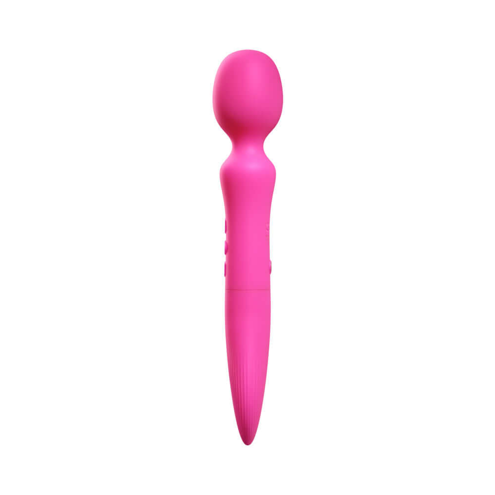 Femmefunn Solia Wand Vibrator Pink side view, designed for deep, indulgent pleasure and relaxation.