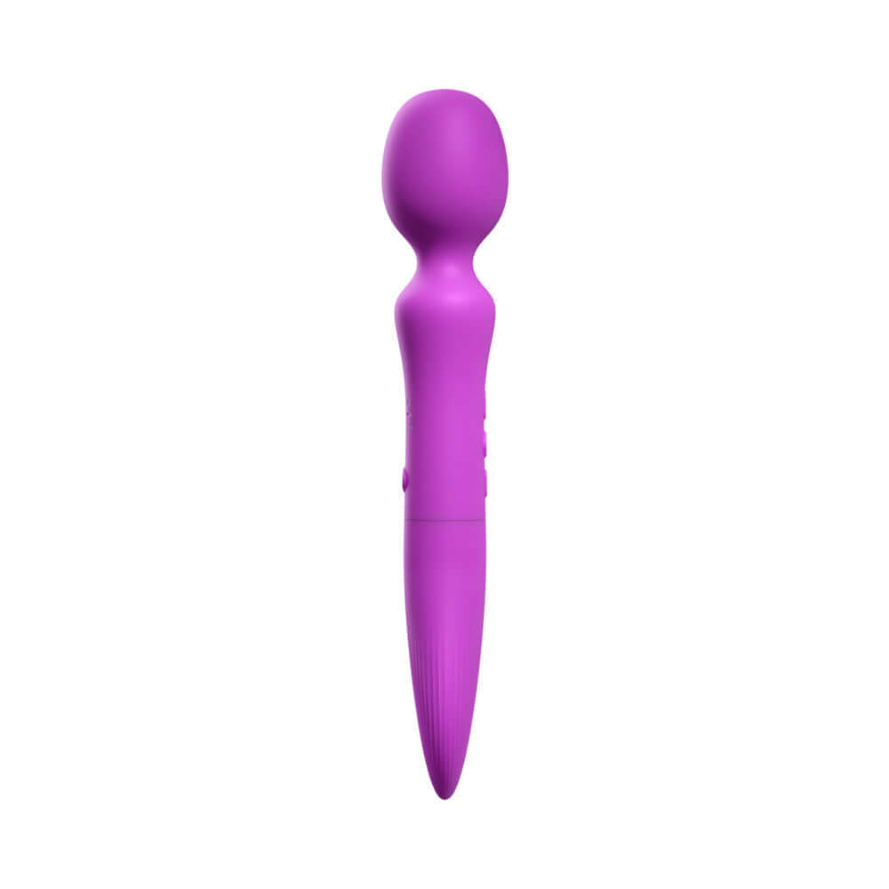Femmefunn Solia Wand Vibrator Purple showcasing its elegant design and flexible head for enhanced pleasure.