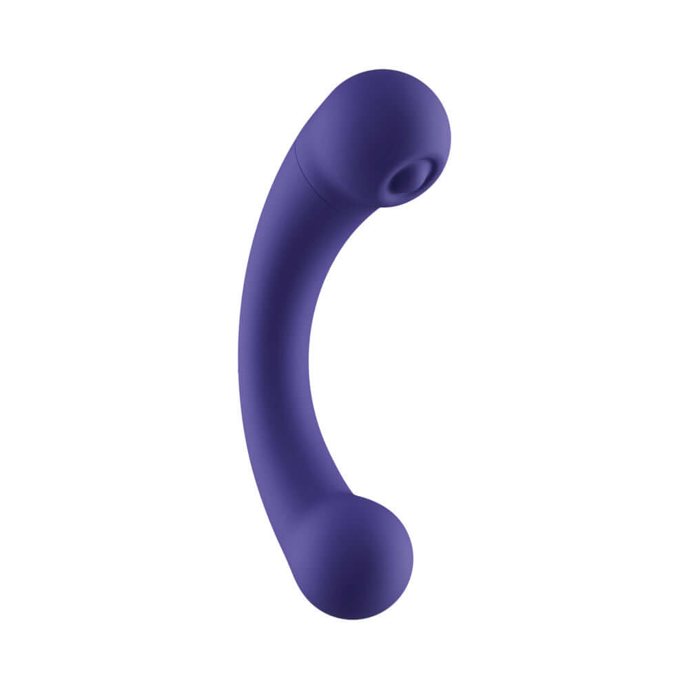 Femmefunn Aluna Mini Vibrator Dark Purple, a compact palm-sized pleasure toy for focused stimulation.