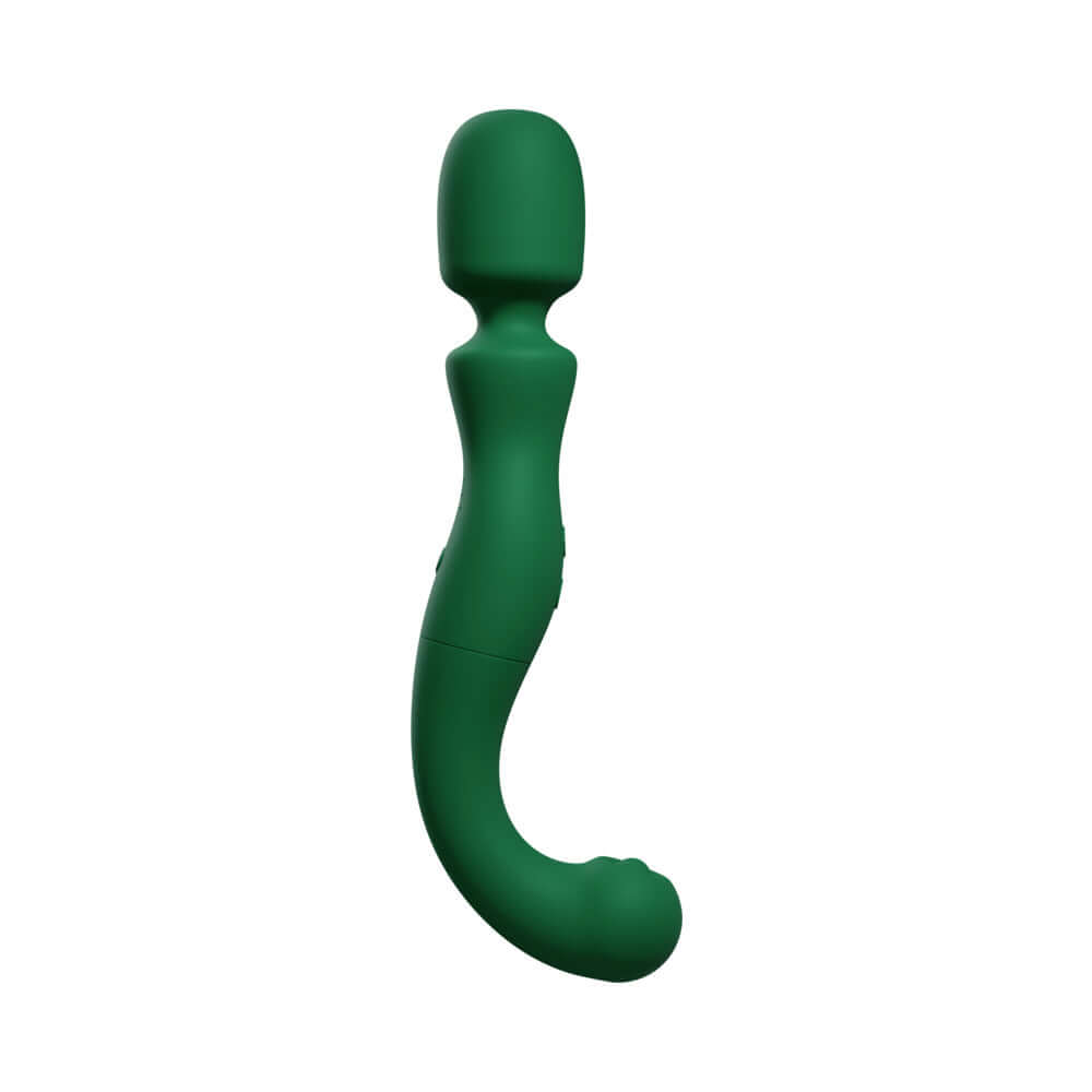 Femmefunn Naya Wand Vibrator Dark Green, a modern massage wand with a flexible head and ergonomic design.