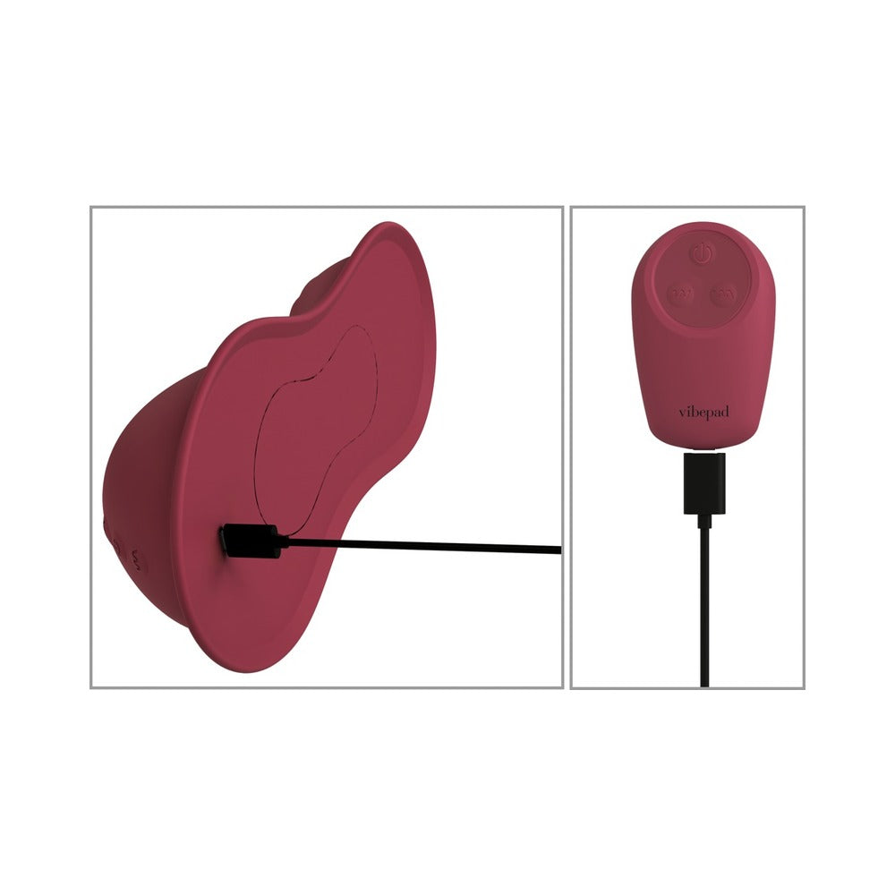 Vibepad Intense 2 Grinding Pad Vibrator with Remote showing remote control and textured surface for enhanced pleasure.