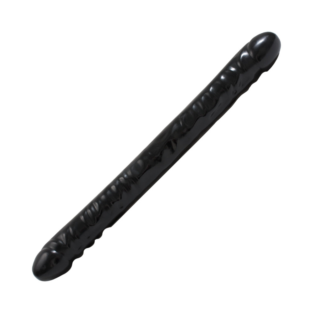 Veined Double Header Dong 18 inches Black