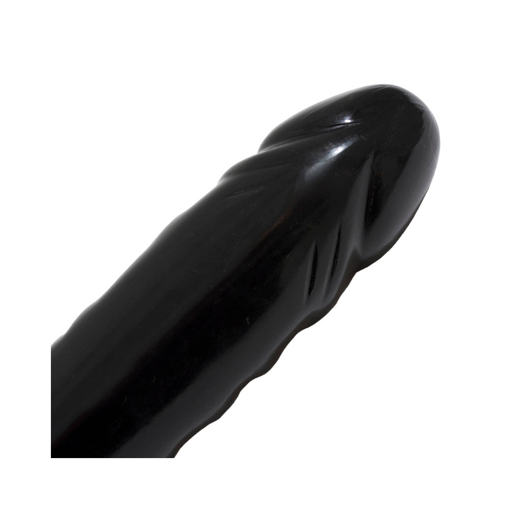 Veined Double Header Dong 18 inches Black