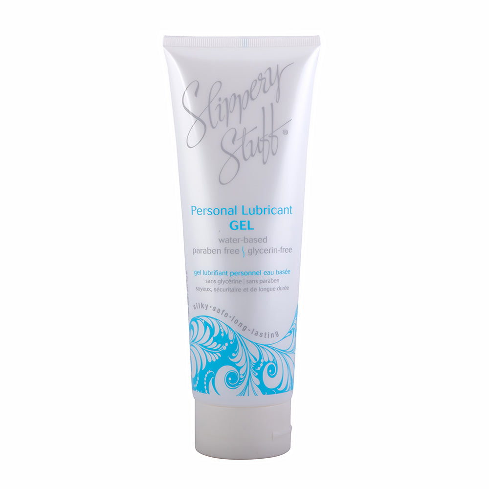 Slippery Stuff Gel Water-Based Lubricant 8 Oz personal lubricant tube with decorative design