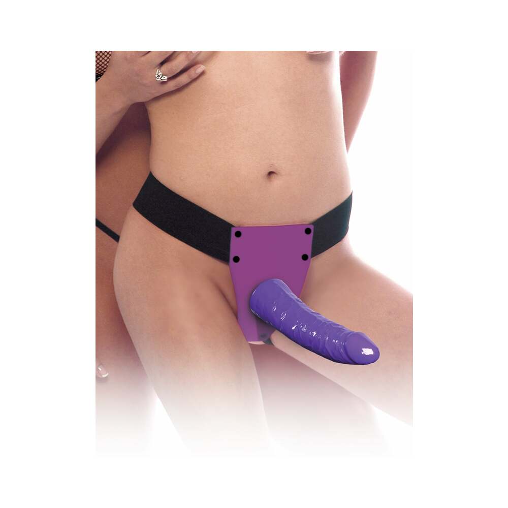 Fetish Fantasy Series Sensual Comfort Strap On With 7 inches Dildo Purple
