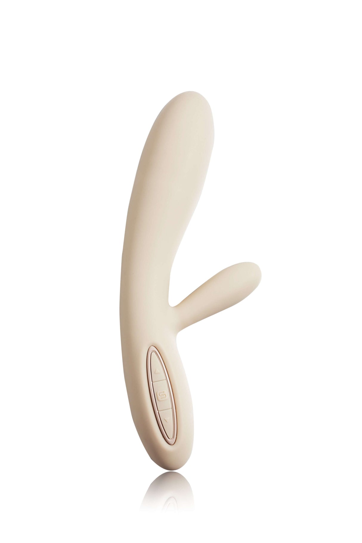 Svakom Lester Rechargeable Warming Rabbit Vibrator Khaki in a sleek design for intimate pleasure.