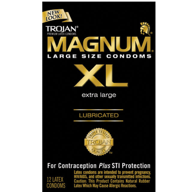 Trojan Magnum XL Lubricated Condoms 12 Pack