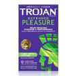 Trojan Extended Pleasure Latex Lubricated Condoms 12 Pack with Climax Control Lubricant for enhanced performance.