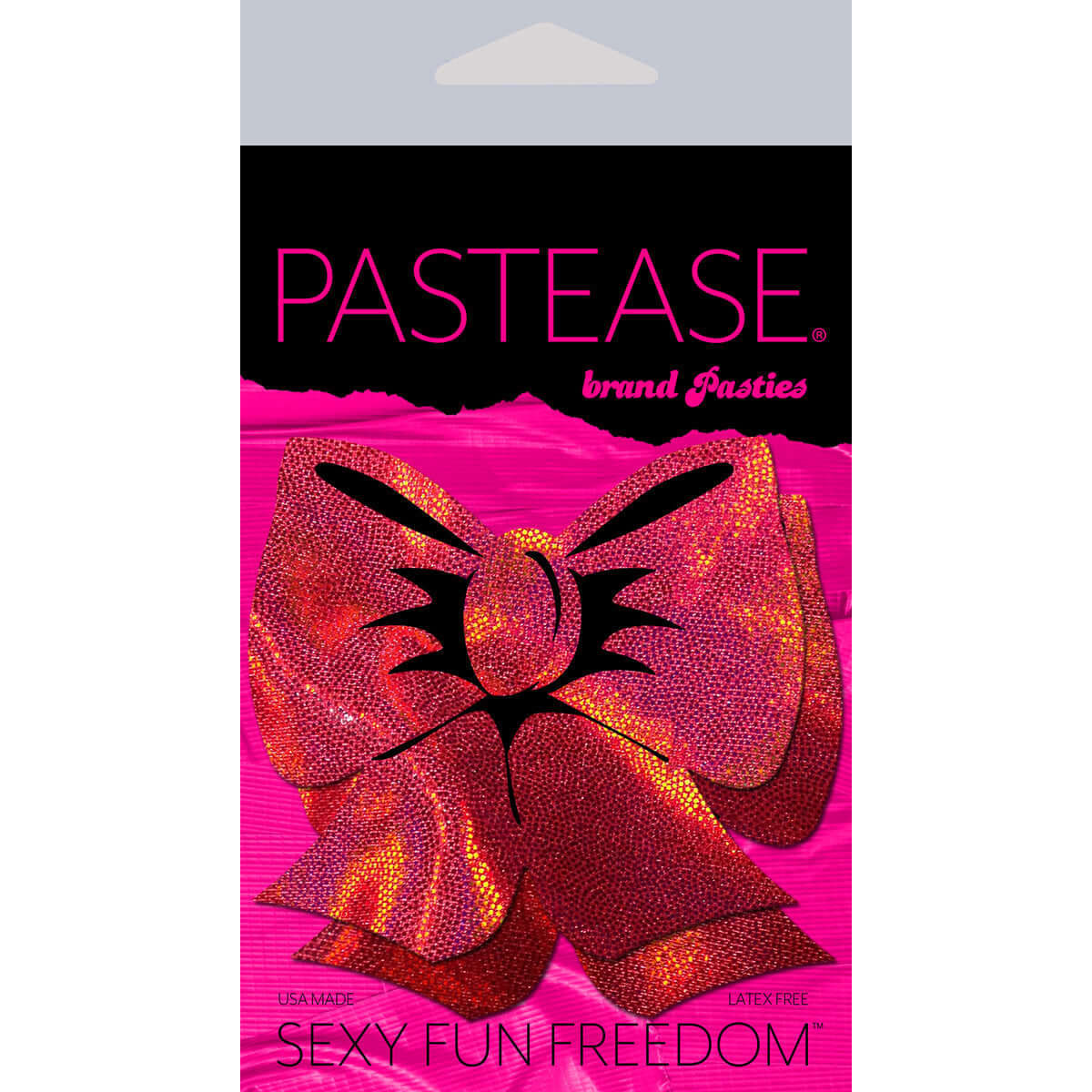 Pastease Holographic Red Bow Pasties