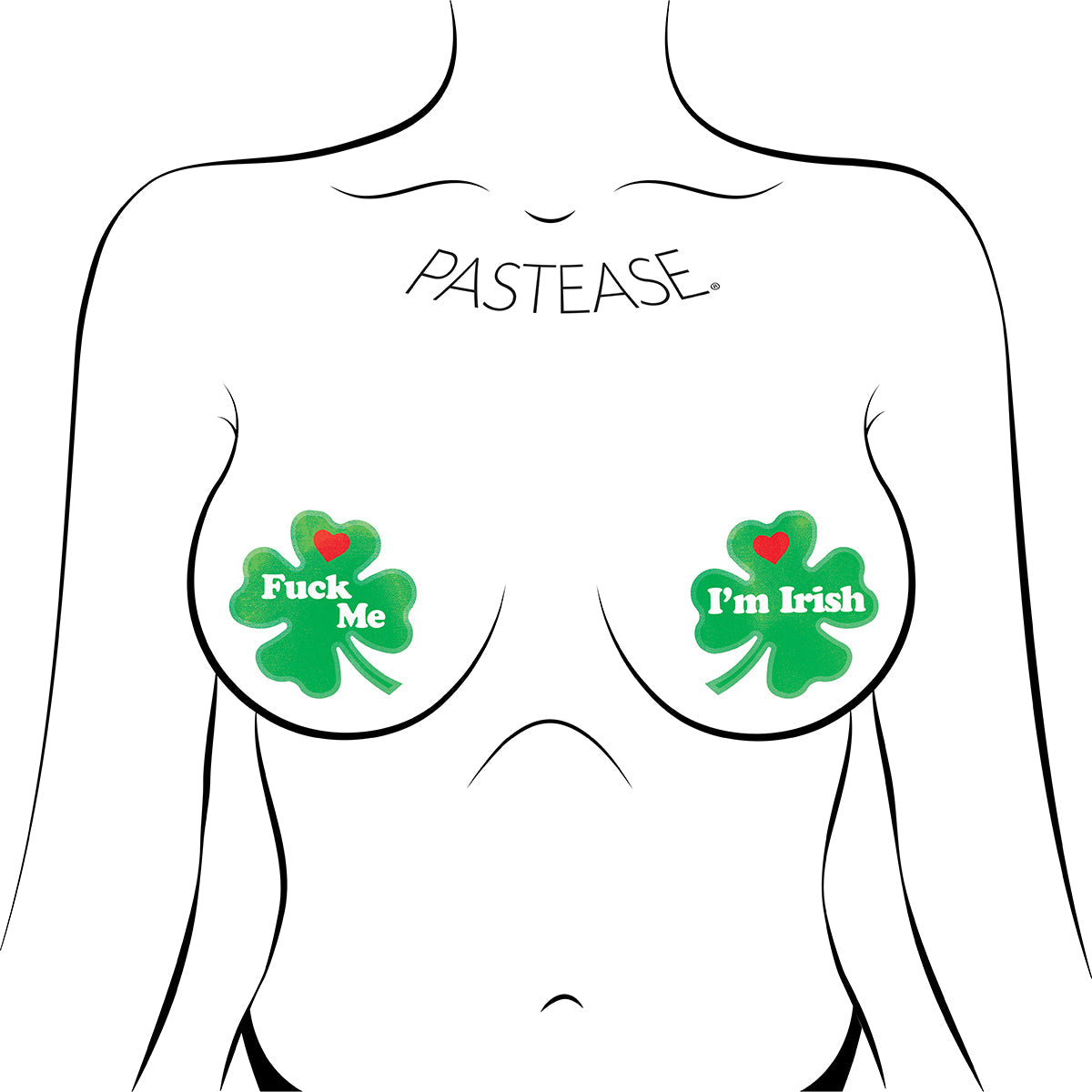 Pastease Fuck Me I'm Irish Shamrock Pasties