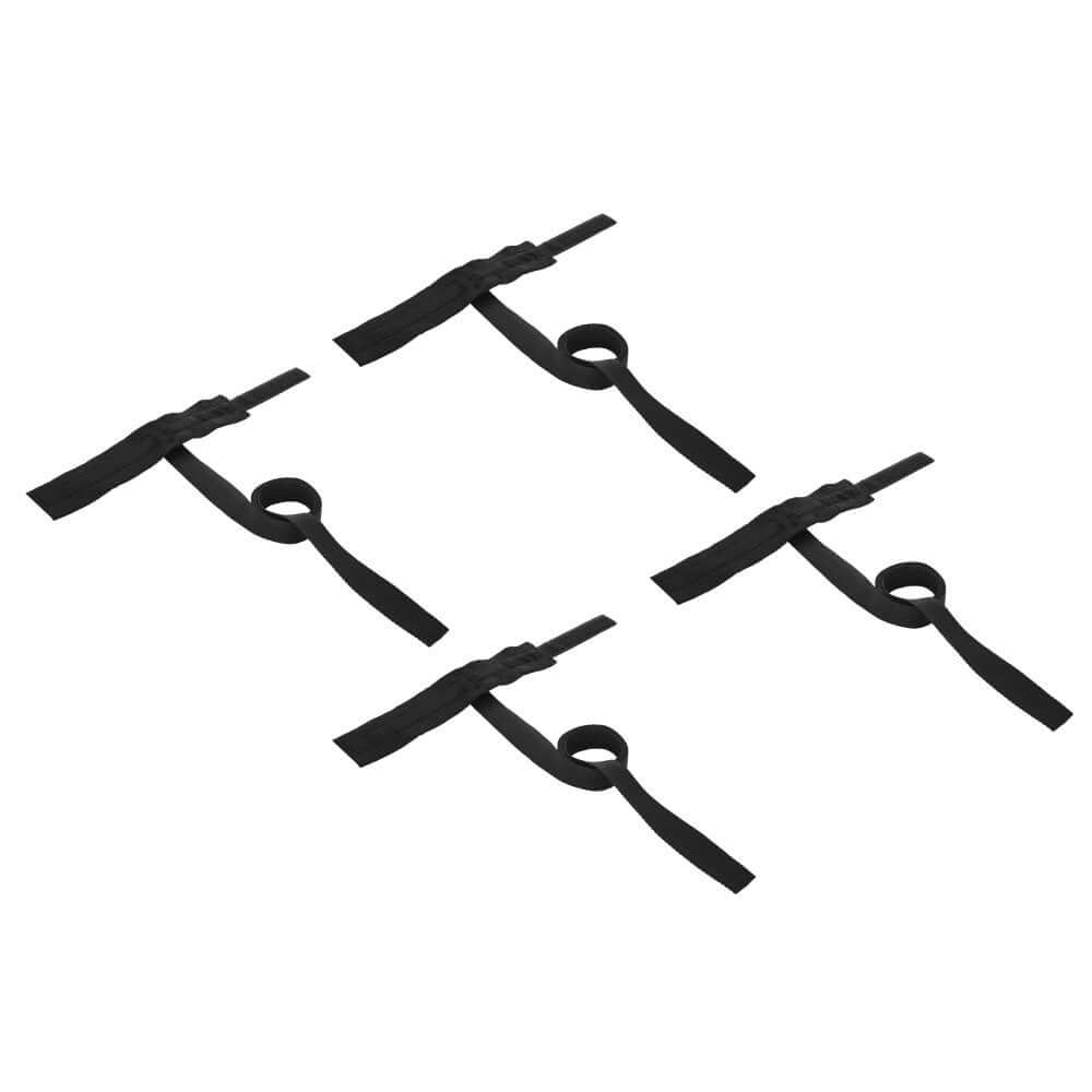Sportsheets Beginners Bondage Fantasy Kit Black includes four black restraint straps for light bondage play.