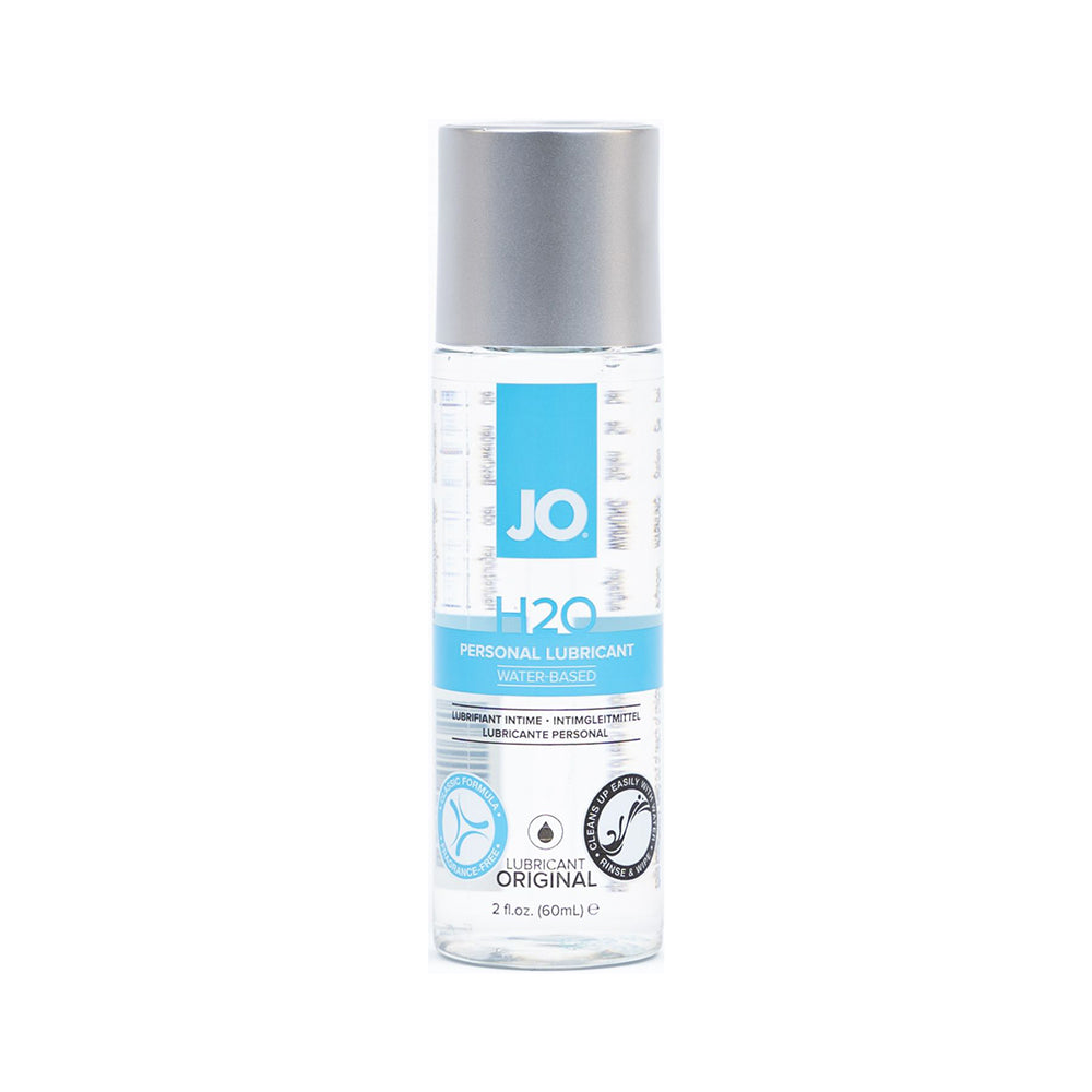 JO H2O Original Water Based Lubricant 2 Oz bottle for enhanced intimate experiences.