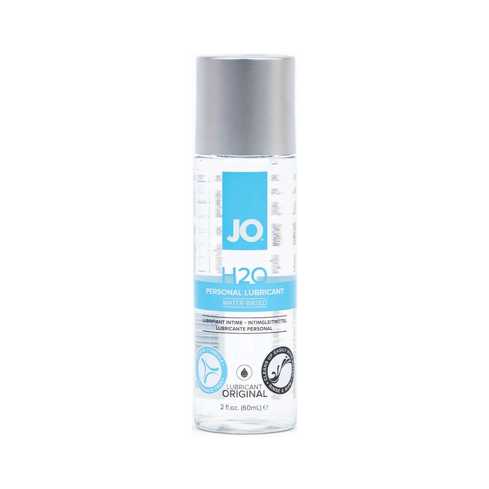 JO H2O Original Water Based Lubricant 2 Oz bottle for enhanced intimate experiences.