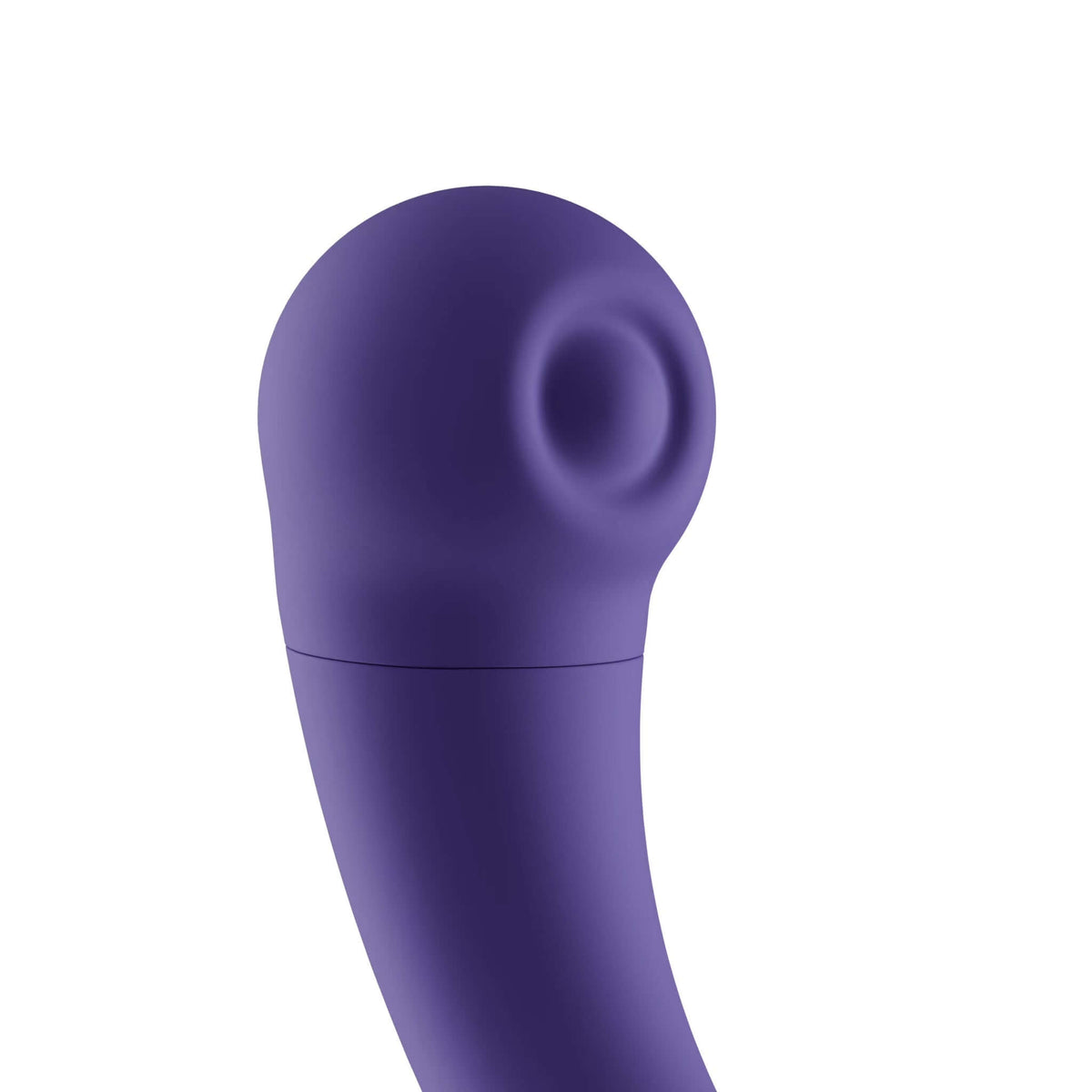 Femmefunn Aluna Mini Vibrator Dark Purple close-up showing smooth contours and sleek design.
