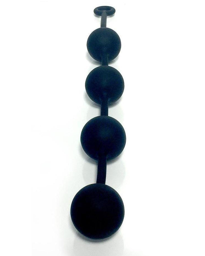 Boneyard Ass Ballz Large Silicone Anal Beads featuring four 2-inch spheres for a satisfying backdoor experience.