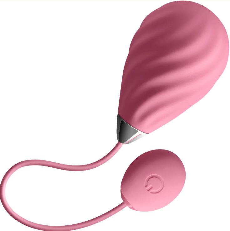 Techno Kandi App Compatible Silicone Egg Vibrator Pink with sleek design and remote control feature.