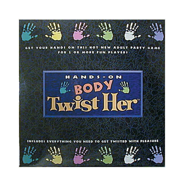 Hands On Body Twist Her Adult Game packaging showcasing a fun, interactive adult party game for 2 or more players.