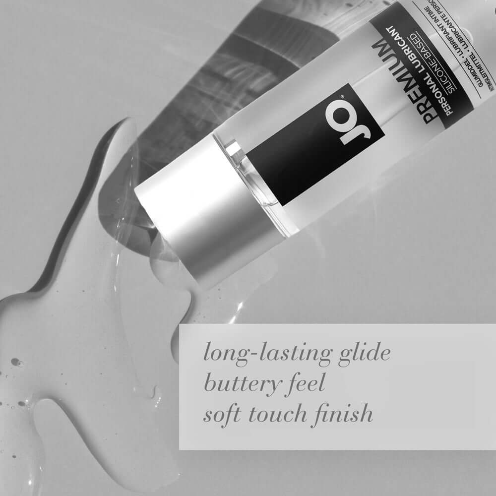 JO Premium Original Silicone-Based Lubricant 16 Oz with long-lasting glide and buttery feel.