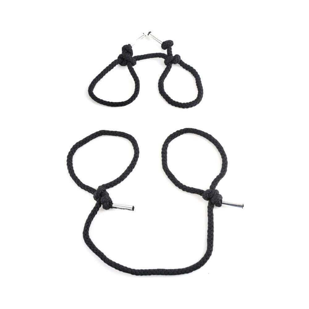 Fetish Fantasy Series 2-Piece Silk Rope Bondage Set Black
