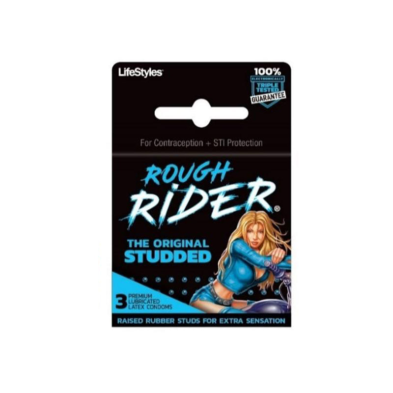 LifeStyles Rough Rider Original Studded Condoms 3 Pack