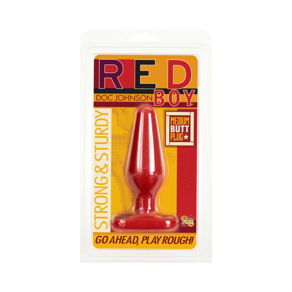 Red Boy Butt Plug - Medium Red