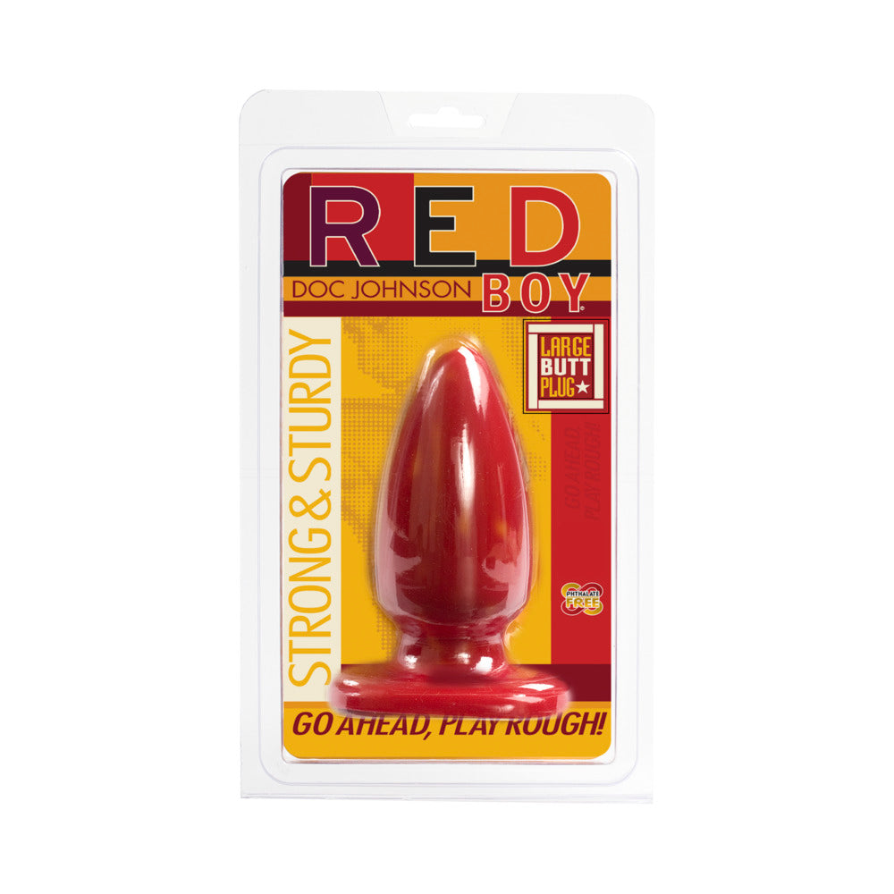 Red Boy Butt Plug - Large Red