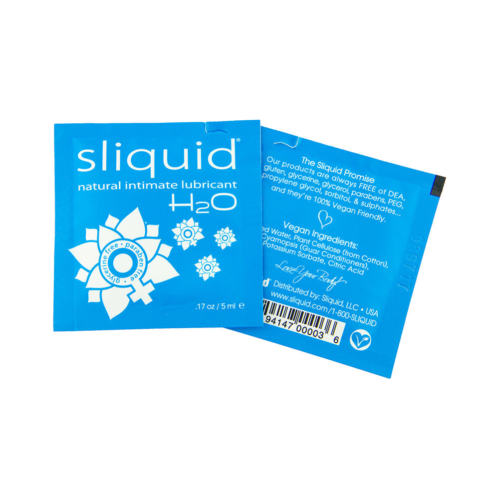 Sliquid H2O Lubricnat Pillow Packs 0.17 oz (200/Bag)