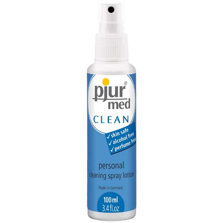 Pjur Med Clean Intimate Cleaning Spray 3.4 Oz, skin safe, alcohol free, perfume free personal cleaning spray lotion