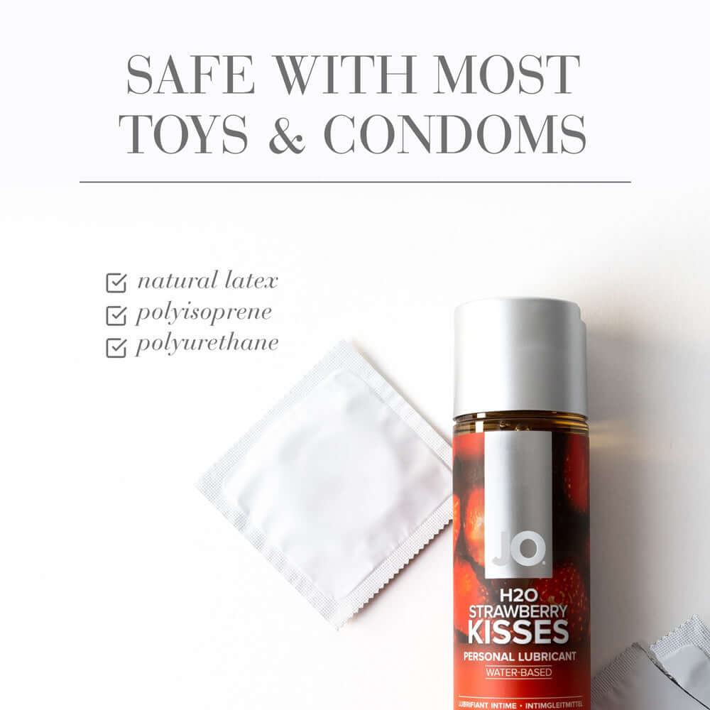 JO H2O Strawberry Kisses Flavored Water-Based Lubricant 4 oz.