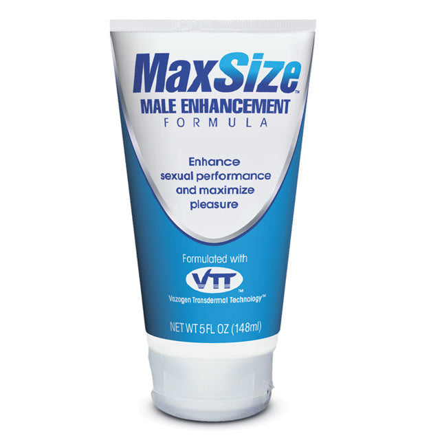 MaxSize Male Enhancement Formula Cream 5 Oz Tube for enhanced performance and pleasure.
