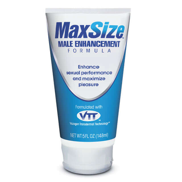 MaxSize Male Enhancement Formula Cream 5 Oz Tube for enhanced performance and pleasure.