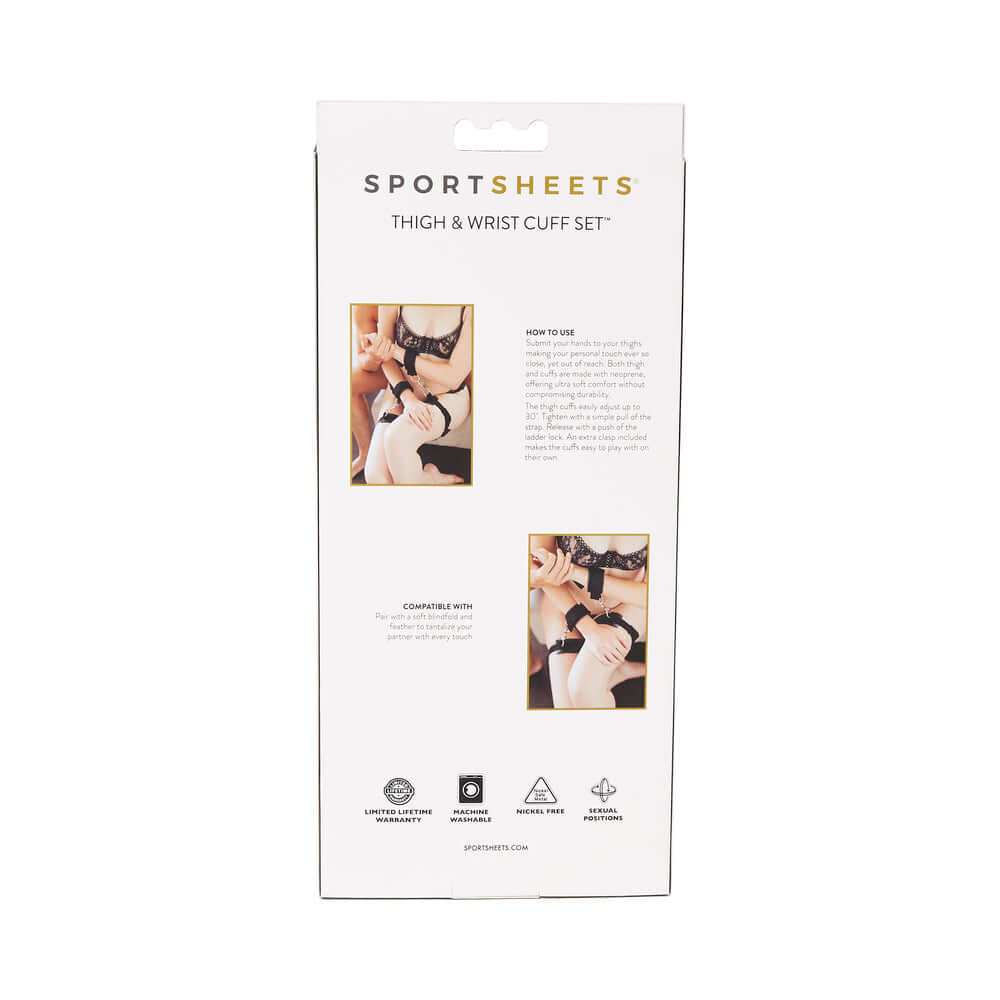 Sportsheets Thigh and Wrist Cuffs Set