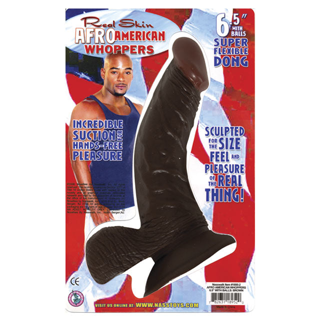 Afro American Whoppers 6.5 inches Flexible Dong with Balls